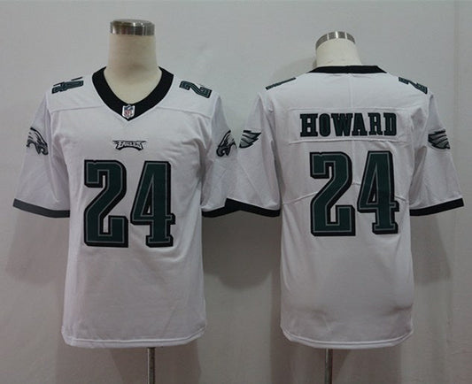 Men's Philadelphia Eagles Jordan Howard #24 White Game Jersey1
