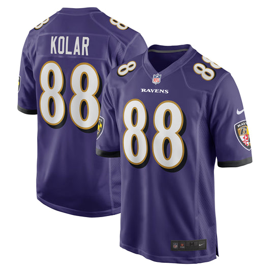 Baltimore Ravens Charlie Kolar Purple Player Game Jersey