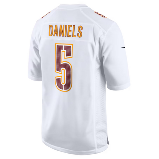 W.Commanders #5 Jayden Daniels Player White Fashion Stitched American Football Jerseys