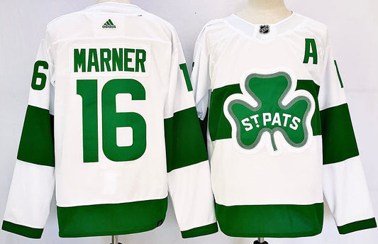 Men's Toronto Maple Leafs Mitch Marner #16 White jersey