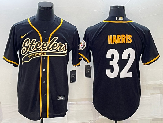 Men's Pittsburgh Steelers Franco Harris #32 Black Vapor Limited Jersey1