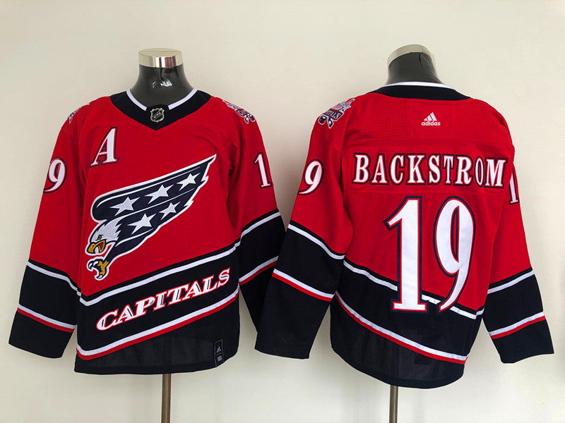Men's Washington Capitals Nicklas Backstrom #19 Red Home Breakaway Player Jersey1