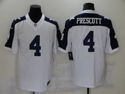 Men's Dallas Cowboys Dak Prescott #4 White Player Game Jersey1