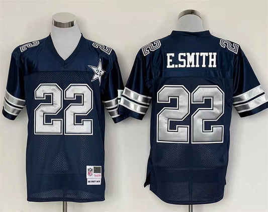 Men's Dallas Cowboys Emmitt Smith Mitchell & Ness Navy Legacy Replica Player Jersey1