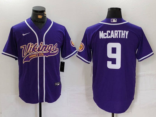 Men's Minnesota Vikings J.J. McCarthy #9 Purple Game Jersey1