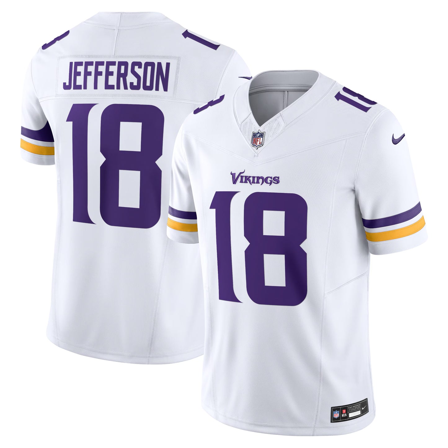 Minnesota Vikings Justin Jefferson White Vapor F.U.S.E. Limited Jersey
