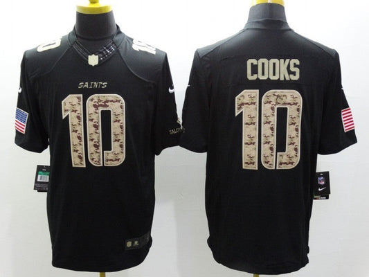 Men's New Orleans Saints Brandin Cooks #10 Black Game Player Jersey1