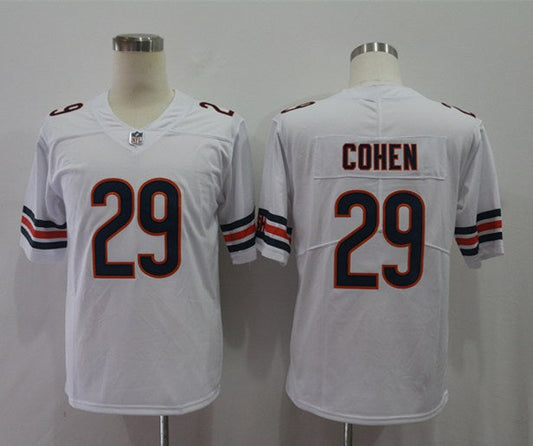 Men's Chicago Bears Tarik Cohen #29 White Player Game Jersey1
