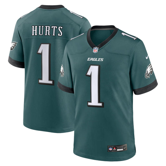 Philadelphia Eagles Jalen Hurts Midnight Green Team Game Jersey