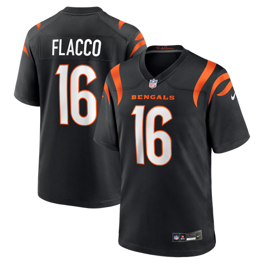 Cincinnati Bengals Joe Flacco Black Team Game Jersey