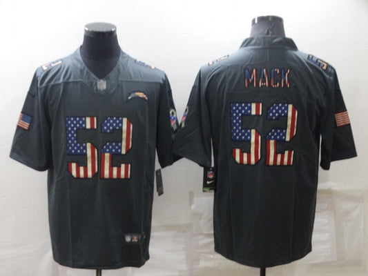 Men's Los Angeles Chargers Khalil Mack #52 Black Game Player jersey