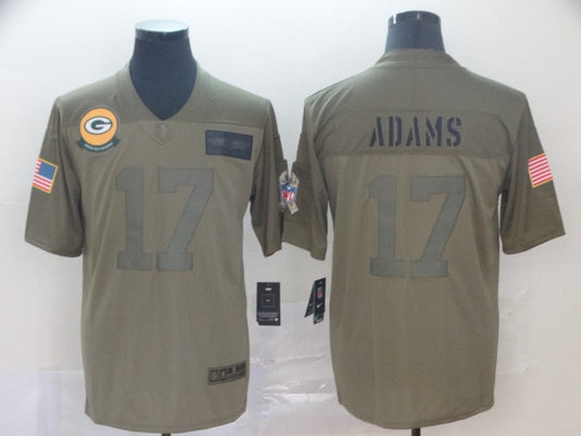 Men's Green Bay Packers Davante Adams #17 Brown Game Jersey1