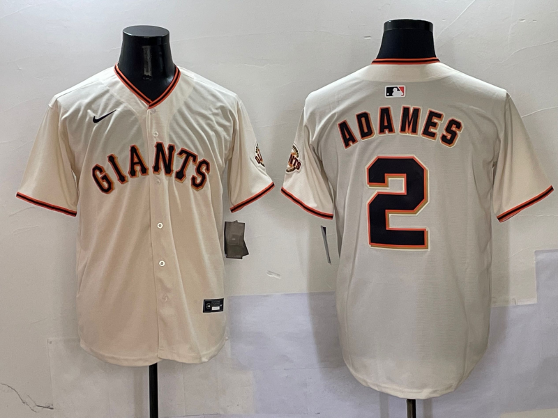 Men's San Francisco Giants Willy Adames #2 Cream Home Replica Player jersey