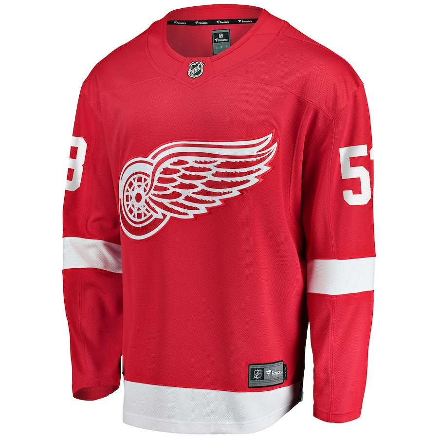 Moritz Seider Detroit Red Wings   Home Breakaway  Jersey - Red