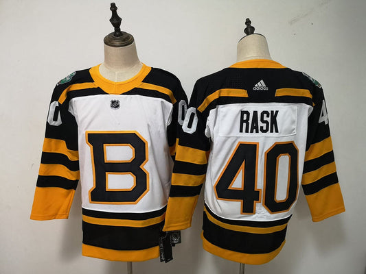 Men's Boston Bruins Tuukka Rask #40 White Player jersey