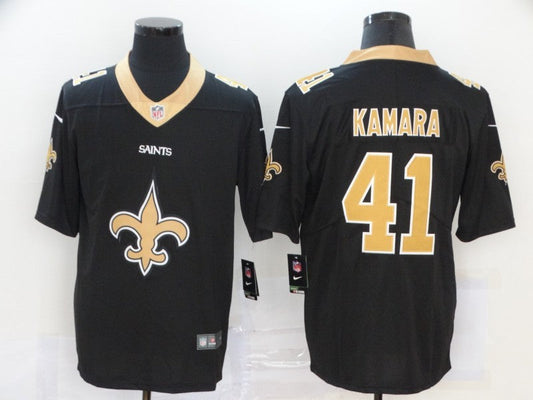 Men's New Orleans Saints #41 Alvin Kamara Black Game Jersey1