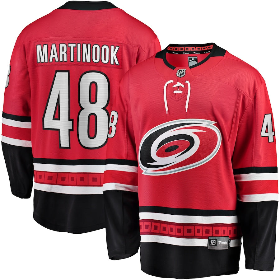 Jordan Martinook Carolina Hurricanes   Alternate Breakaway  Jersey - Red