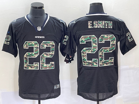 Men's Dallas Cowboys Emmitt Smith #22 Black Player Jersey1