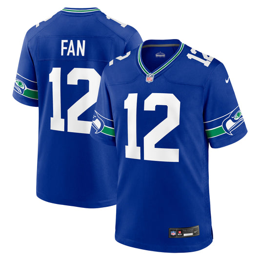 Seattle Seahawks 12s Royal Throwback Player Game Jersey