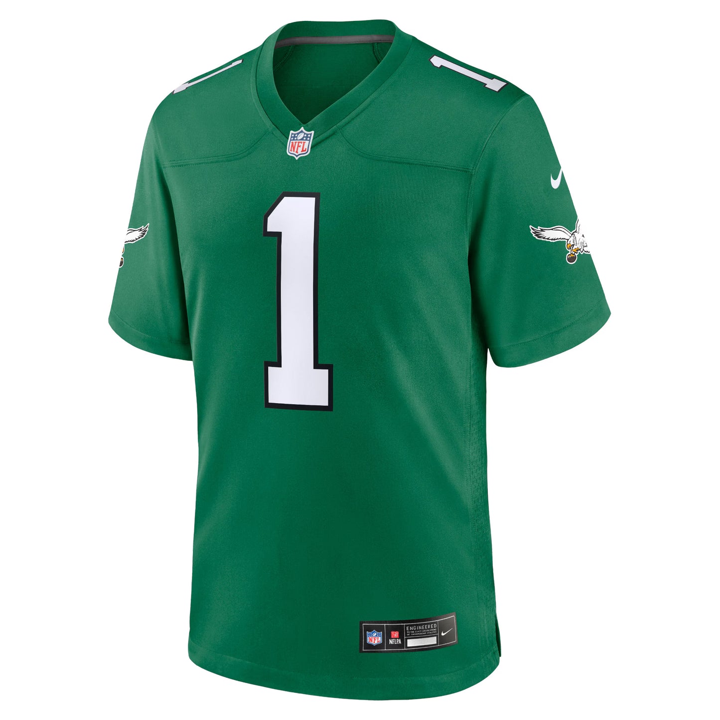 Philadelphia Eagles Jalen Hurts Kelly Green Alternate Game Player Jersey