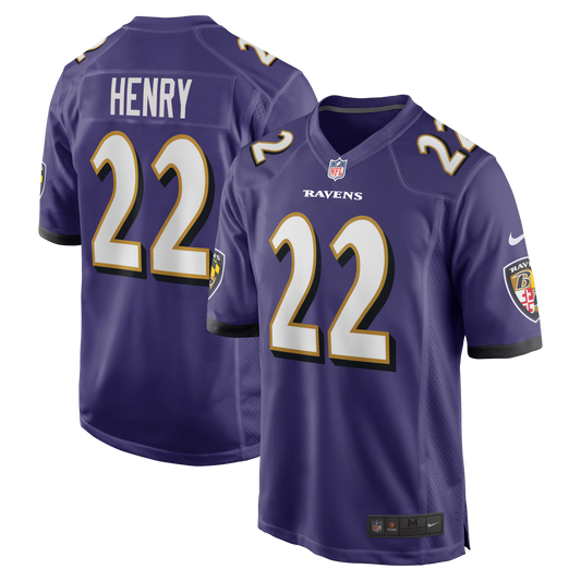 Baltimore Ravens Derrick Henry Purple Game Player Jersey