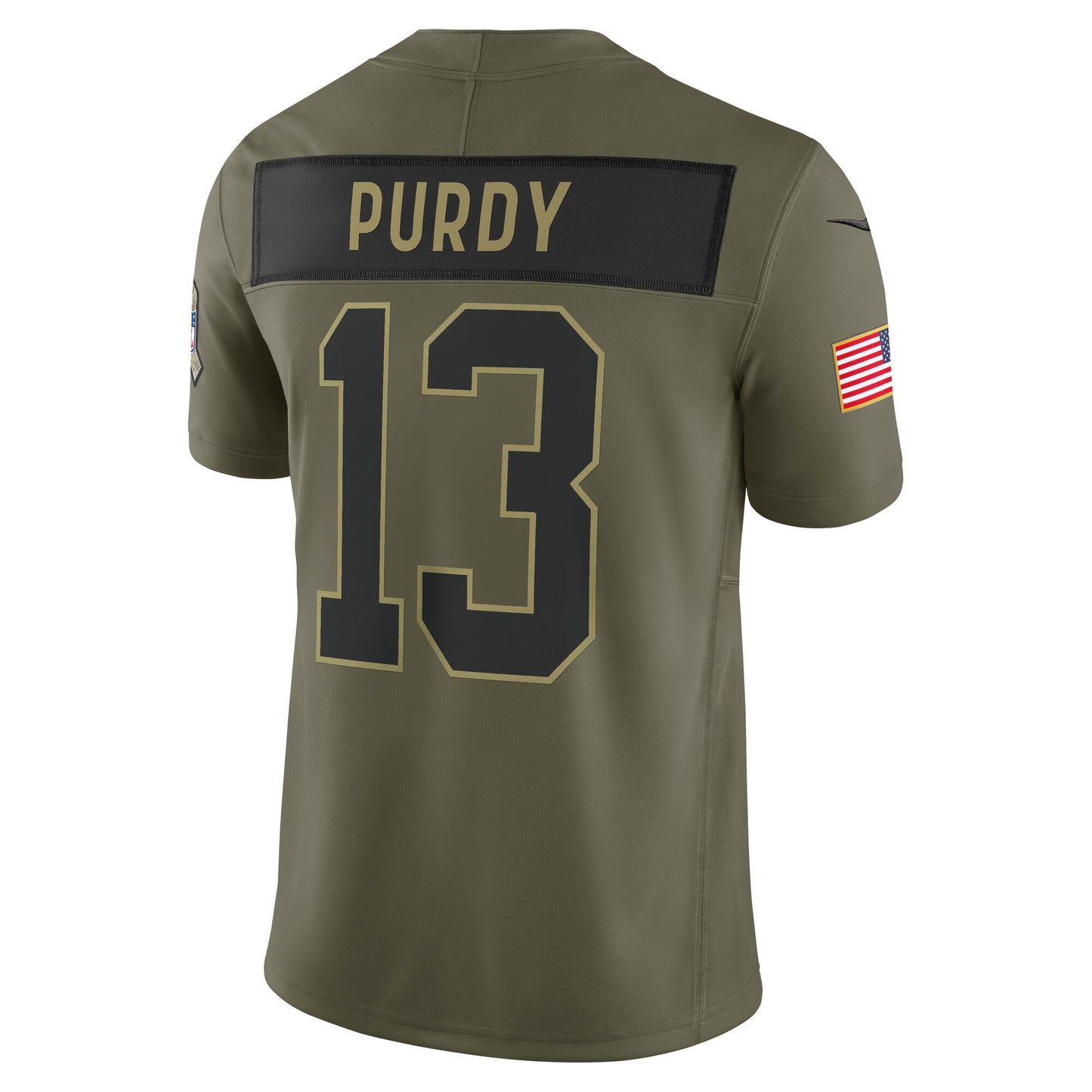 San Francisco 49ers Brock Purdy Olive 2025 Salute to Service Limited Jersey