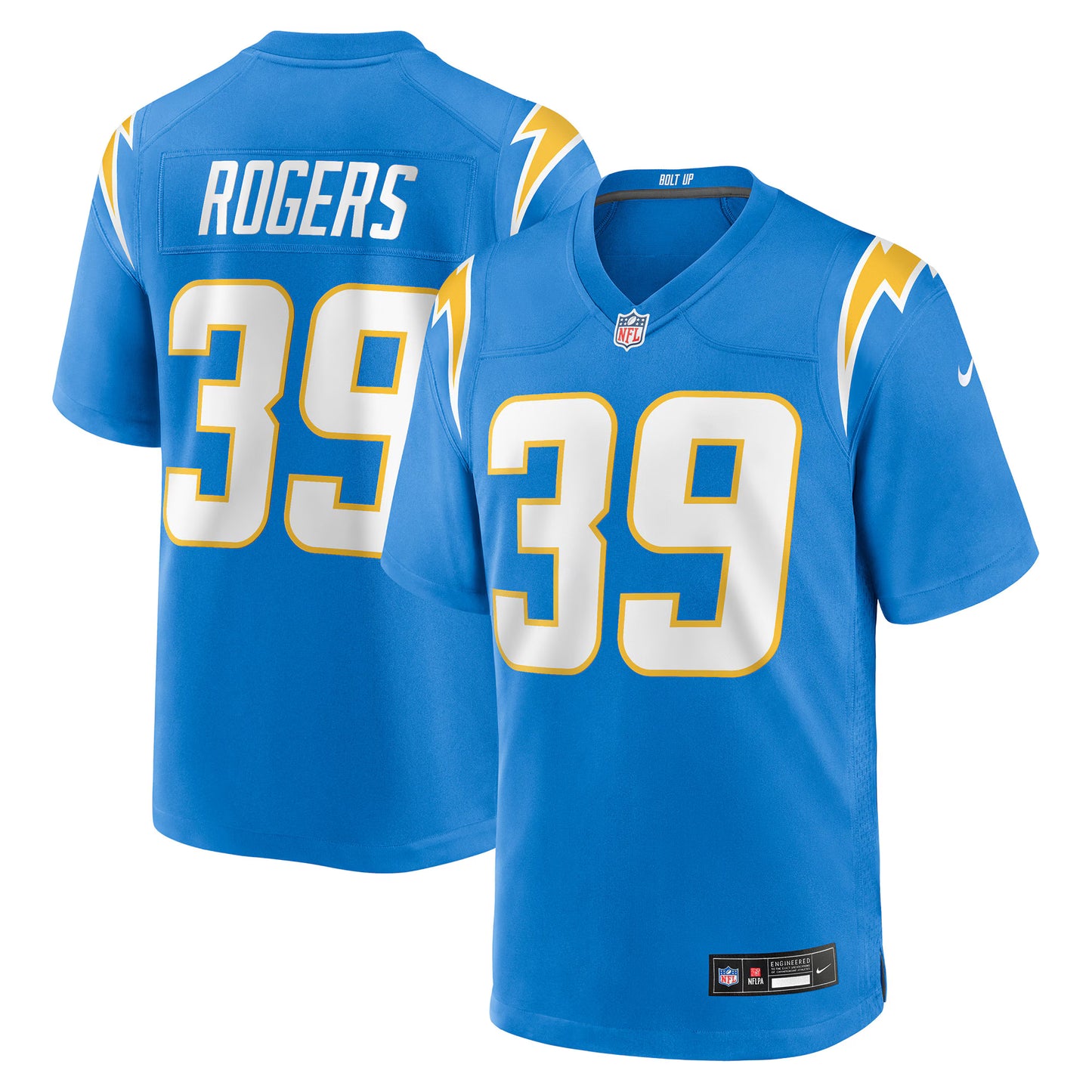 Los Angeles Chargers Eric Rogers Powder Blue Team Game Jersey