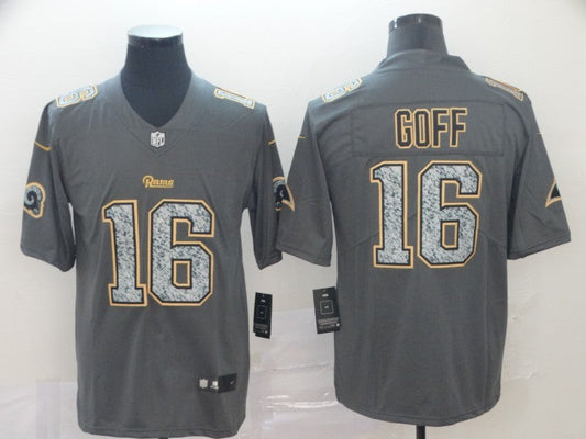 Men's Los Angeles Rams Jared Goff #16 Gray Game Jersey1