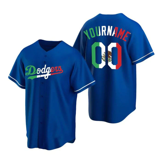 Men's Los Angeles Dodgers Blue Replica Custom jersey
