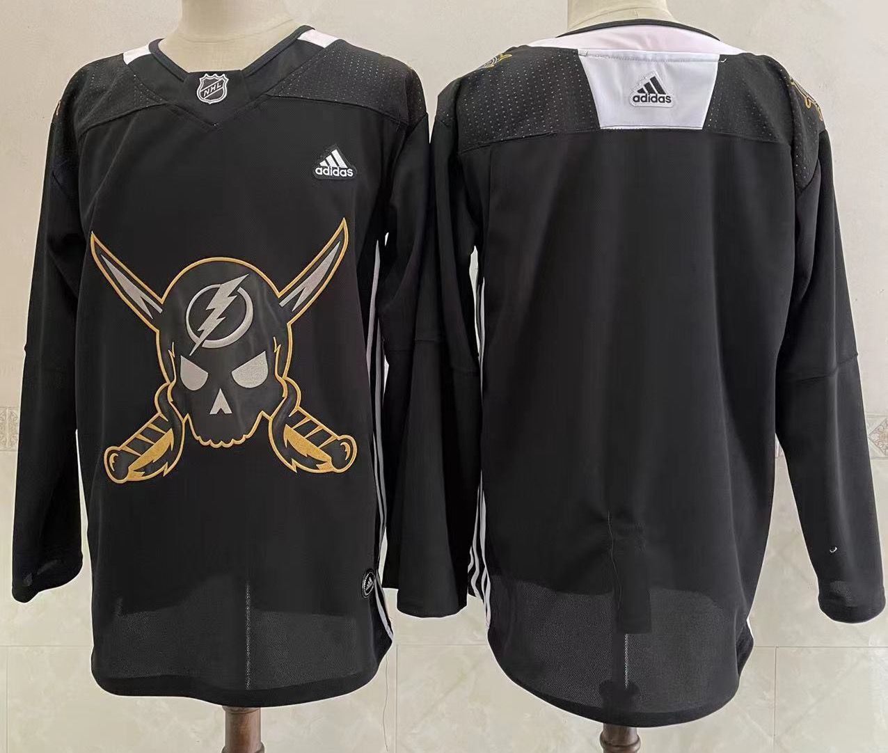 Men's Tampa Bay Lightning Black Player Blank jersey