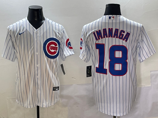 Men's Chicago Cubs Shota Imanaga #18 White Home Replica Player Jersey