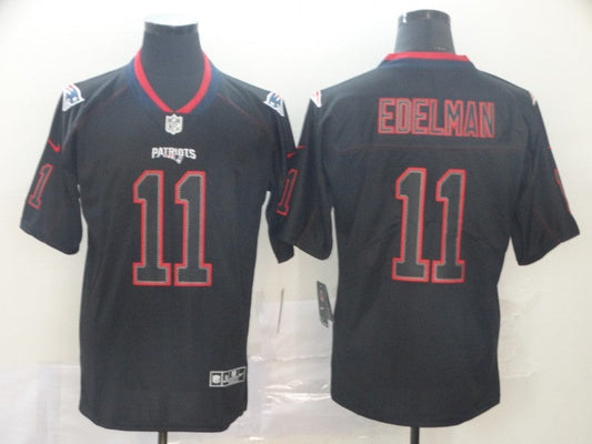 Men's New England Patriots Julian Edelman #11 Black Game Jersey1