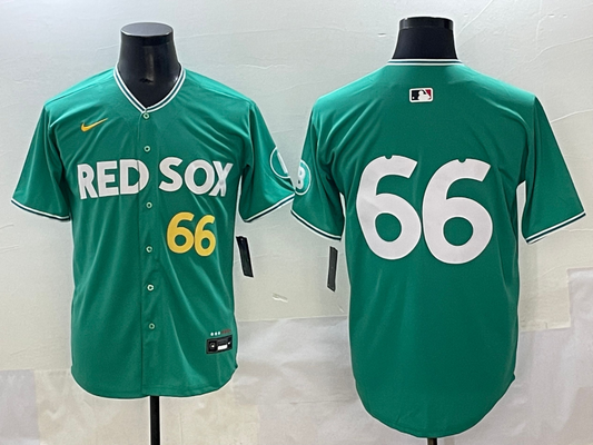 Men's Boston Red Sox Brayan Bello #66 Green 2025 City Connect Limited Player Jersey