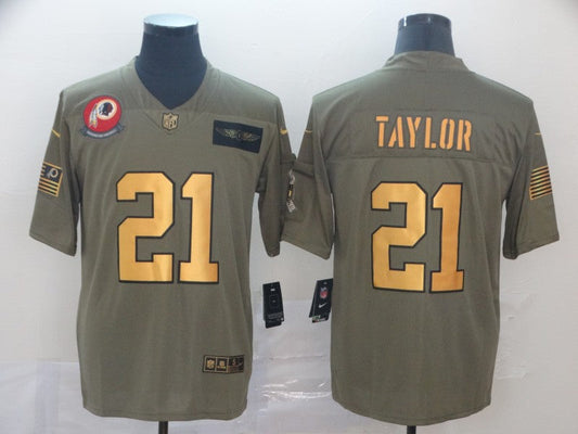 Men's Washington Commanders Sean Taylor #21 Brown Authentic Game Jersey1