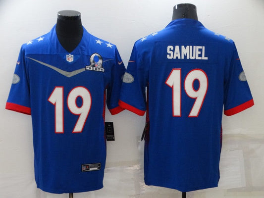 Men's San Francisco 49ers Deebo Samuel #19 Blue ALL STAR Game Jersey1