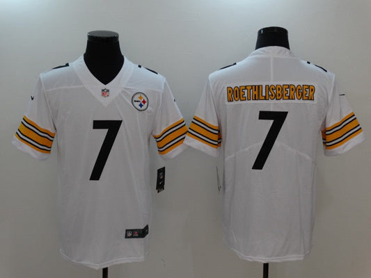 Men's Pittsburgh Steelers Ben Roethlisberger #7 White Game Jersey1