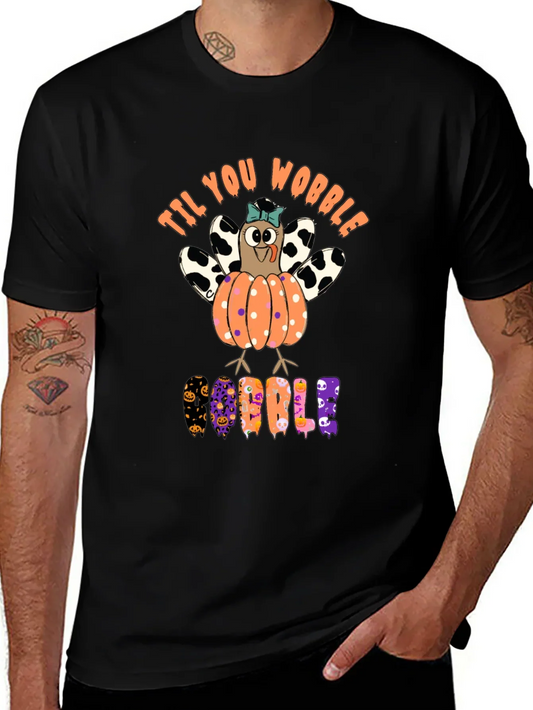 Til You Wobble Turkey Pumpkin Halloween T-Shirt