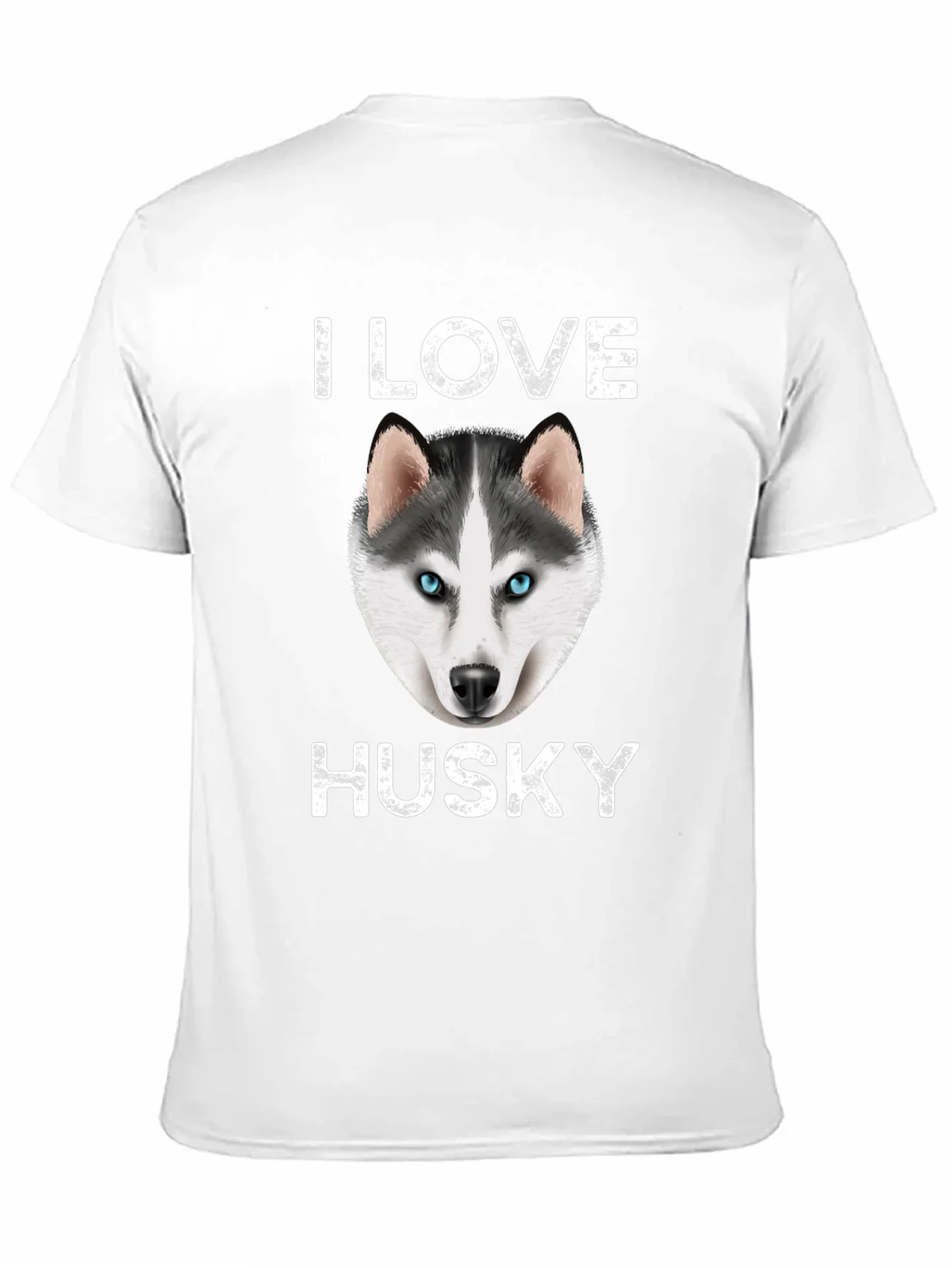 I Love Husky Graphic T-Shirt - Black