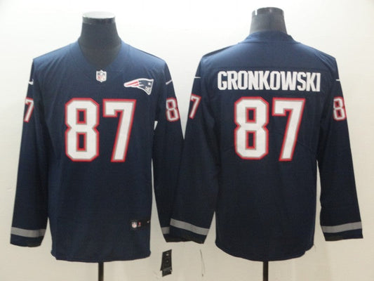 Men's New England Patriots Rob Gronkowski #87 Navy Player Game Jersey1