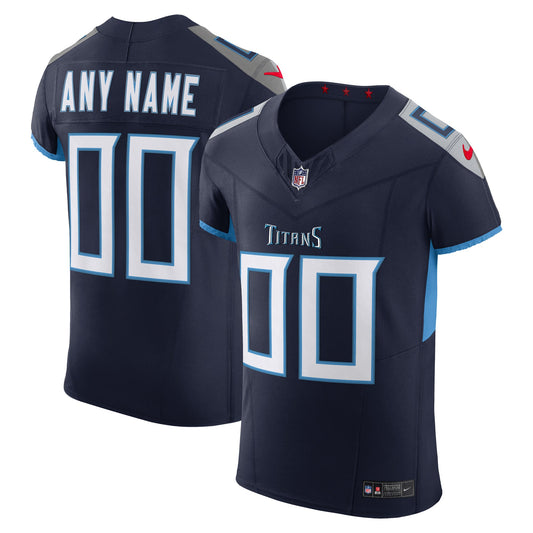 Tennessee Titans Navy Vapor F.U.S.E. Elite Custom Jersey