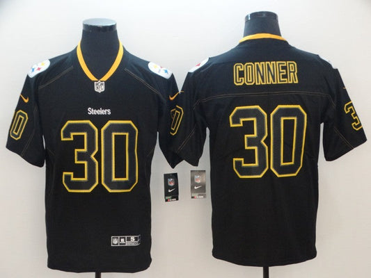 Men's Pittsburgh Steelers James Conner #30 Black Game Jersey1