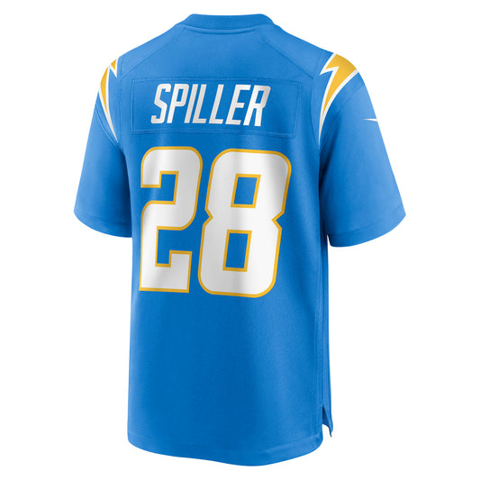 Los Angeles Chargers Isaiah Spiller Powder Blue Game Jersey