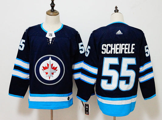 Men's Winnipeg Jets Mark Scheifele #55 Navy Player Game Jersey1