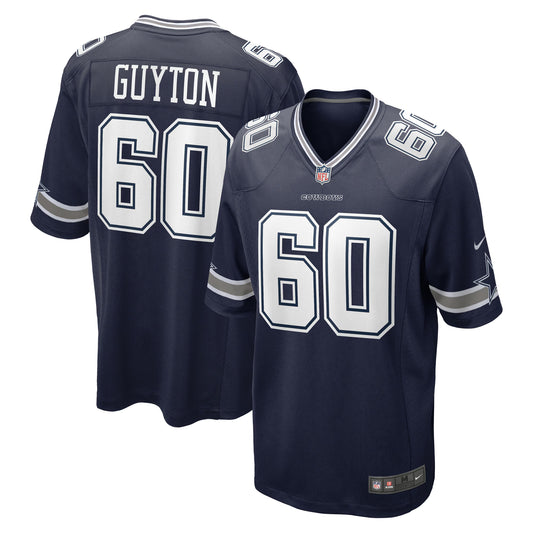 Dallas Cowboys Tyler Guyton Navy Player Game Jersey