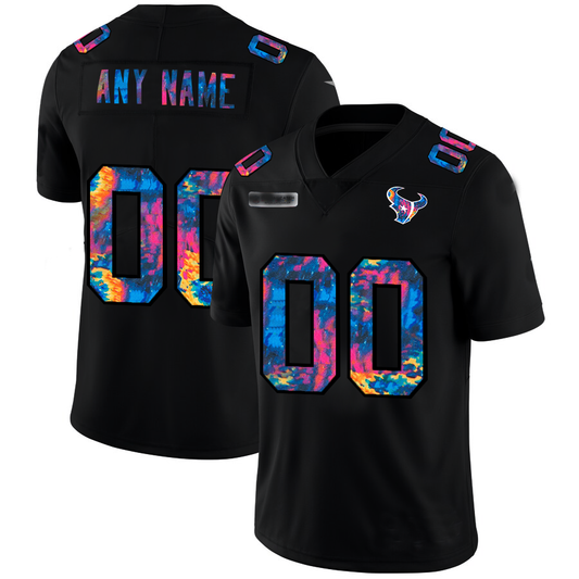 Custom1 Houston Texans Multi-Color Black 2020 Crucial Catch Vapor Untouchable Limited Jersey1 Stitched American Football Jerseys