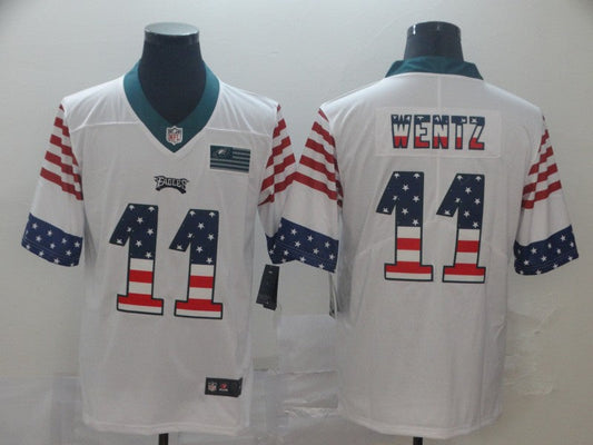 Men's Philadelphia Eagles #11 Carson Wentz White Game Jersey1