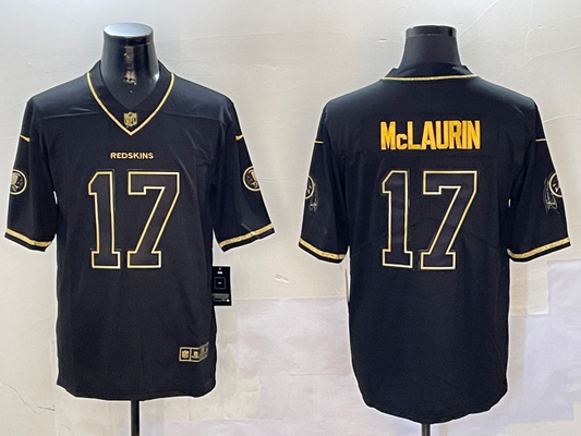 Men's Washington Commanders Terry McLaurin #17 Black Game jersey