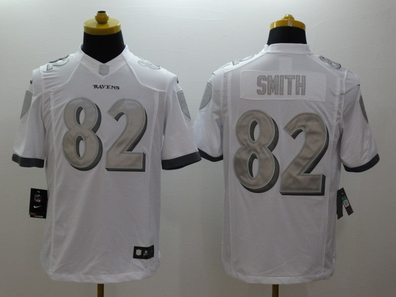 Men's Baltimore Ravens Torrey Smith #82 White Game Jersey1