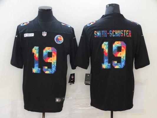 Men's Pittsburgh Steelers JuJu Smith-Schuster #19 Black Game Player Jersey1
