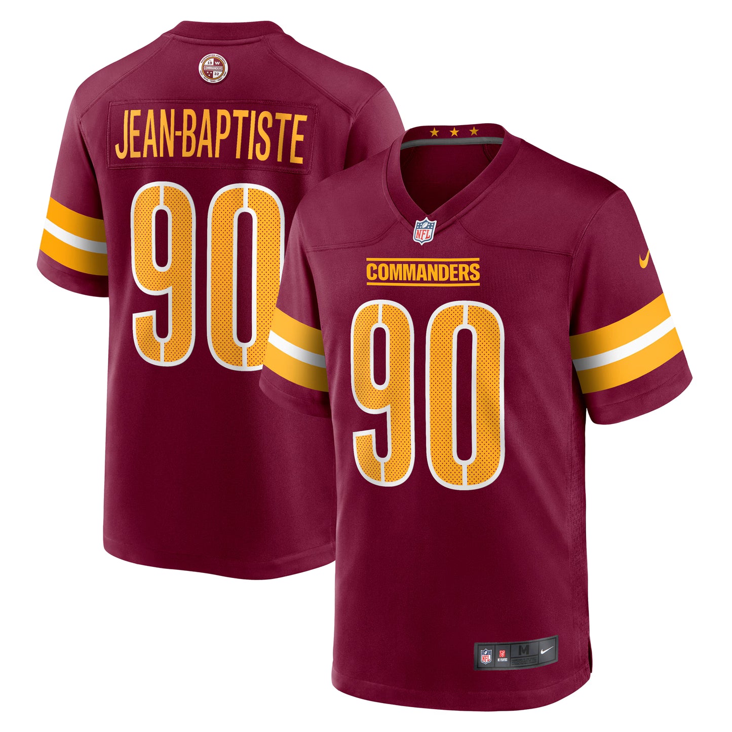 Washington Commanders Javontae Jean-Baptiste Burgundy Game Jersey